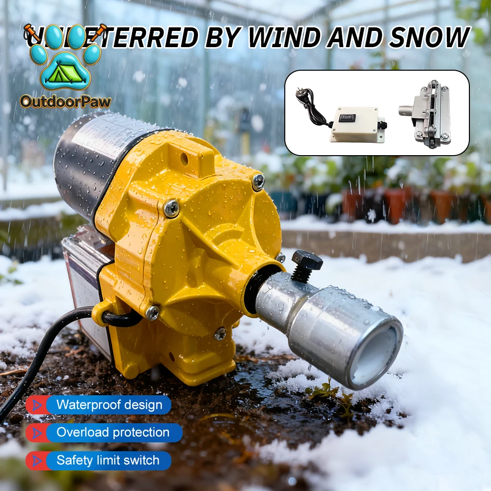 Greenhouse Film Roller Motor AC 220V Automatic Ventilation Film Release Motor High-Power Electric Film Roller