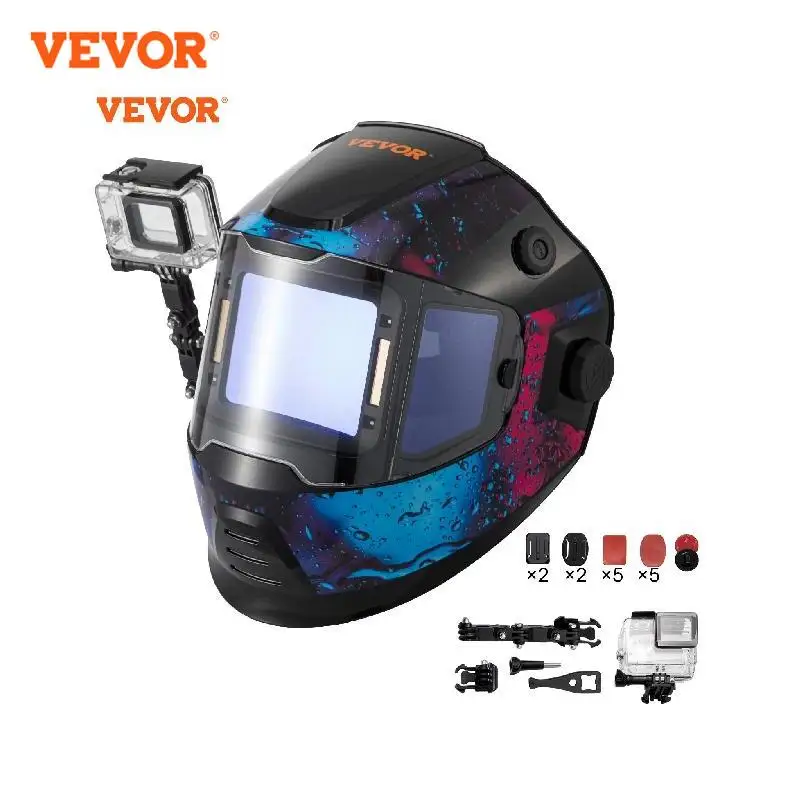 

VEVOR Auto Darkening Welding Helmet with Large View Solar Powered True Color Welder Mask for TIG MIG Arc Sensor Welding Machine