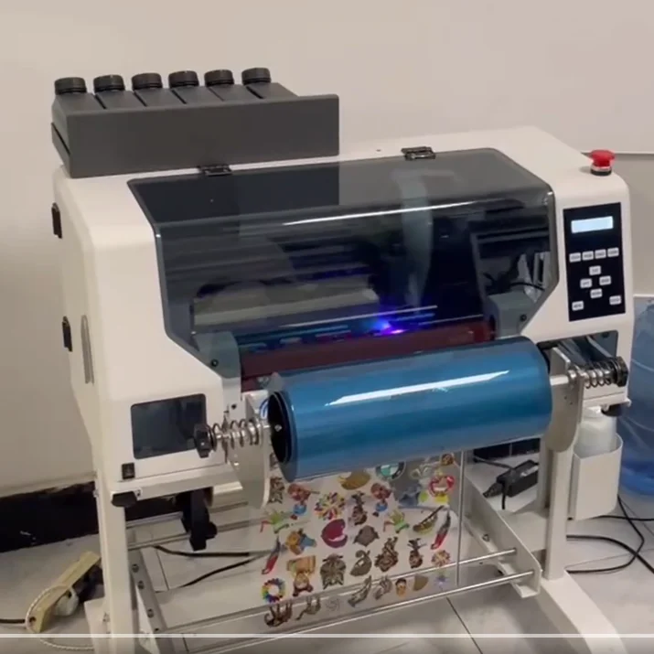Popular A3 UV DTF Printer Machine 30cm Roll UV Ink Automatic DX7 Print Head for Flex Material Crystal Label