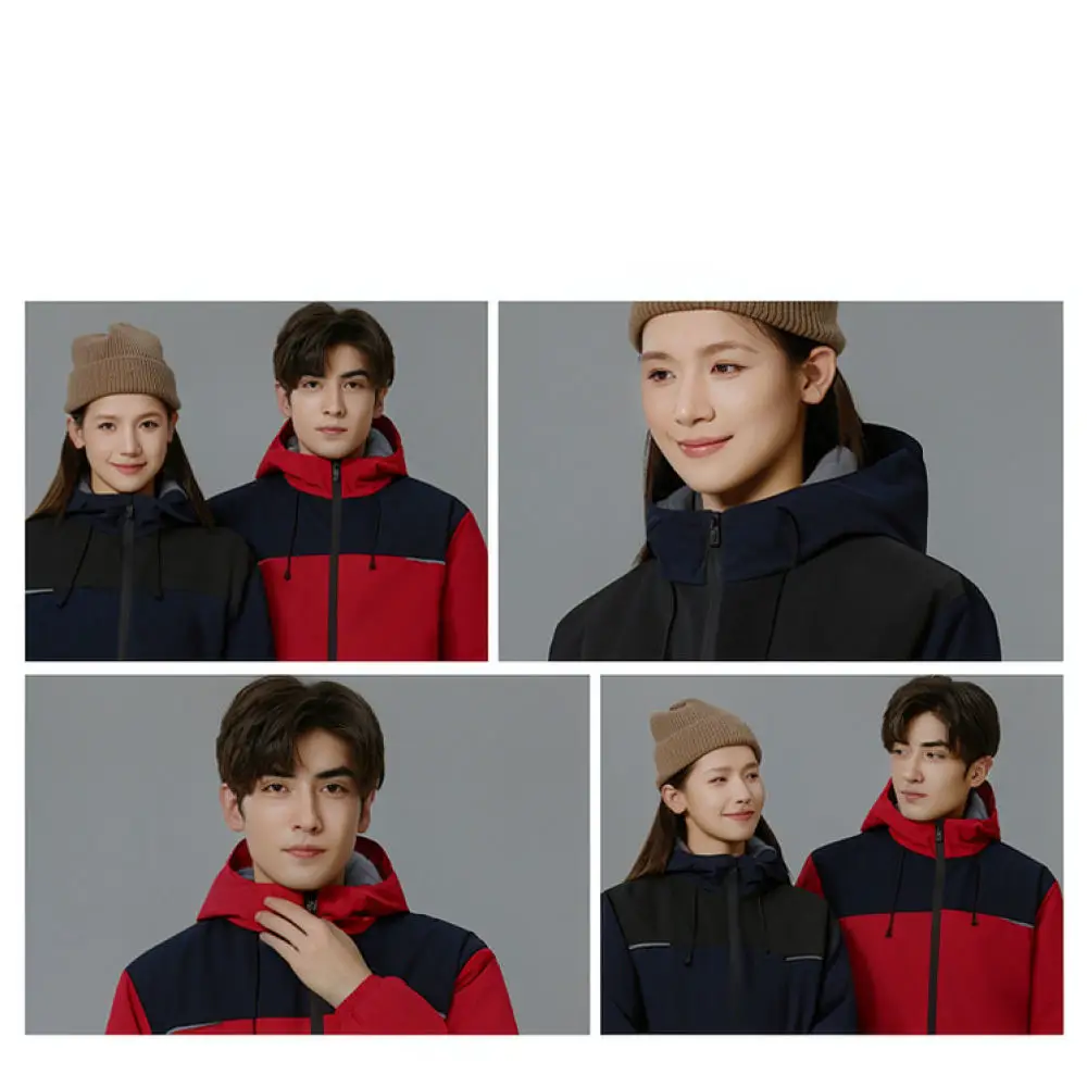 Professional Waterproof Windproof Work Jacket Thickened Fleece Thermal Outdoor Sportswear For Mountaineering Hiking Fishing