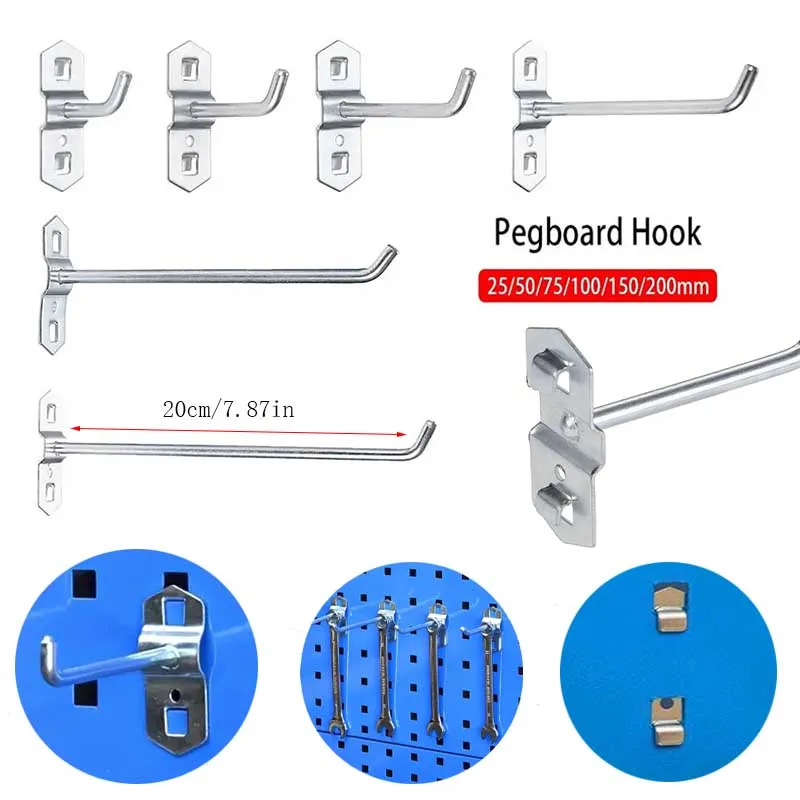 

1pcs orifice hook steel diagonal hanger hardware tool hammer/pliers wall mounted storage rack garage nail board hook