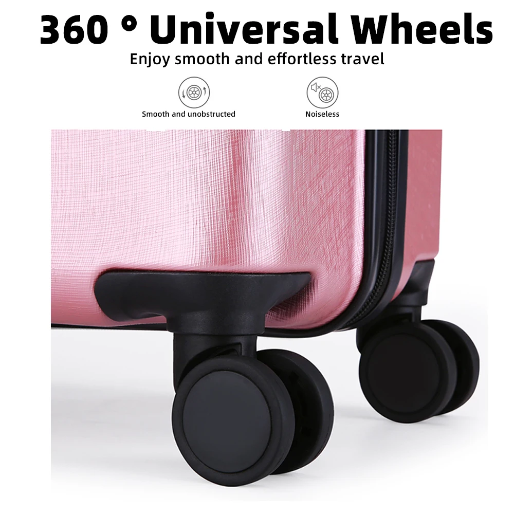 바퀴 달린 대형 여행 가방 남녀공용, 휴대용 수하물 캐리어, 여행 트롤리 케이스, 중간 크기, 20 인치, 22 인치, 24 인치, 26/28 인치 캐빈 PC 프레임