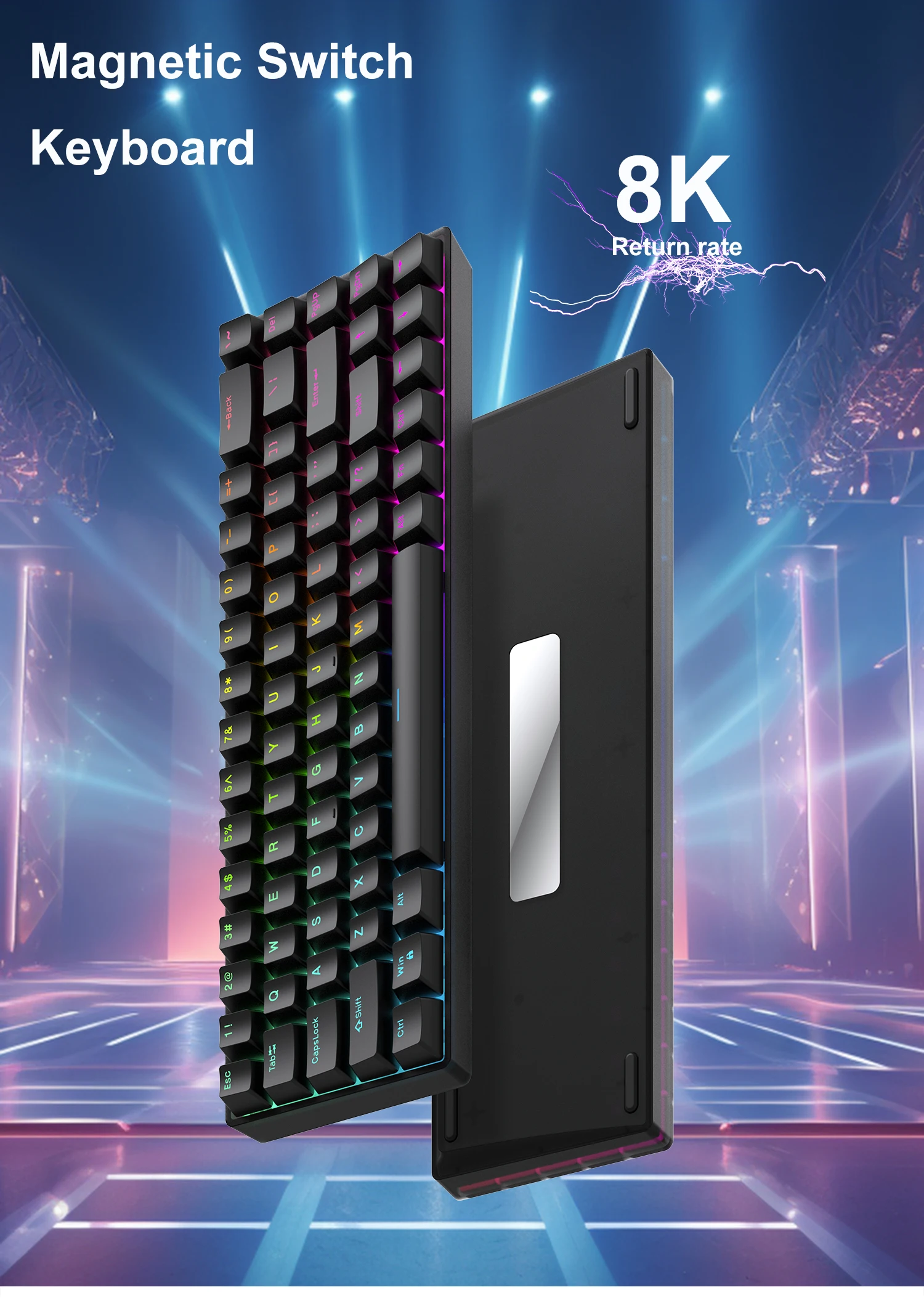 Raven68 esports teclado de eixo magnético com fio modo único