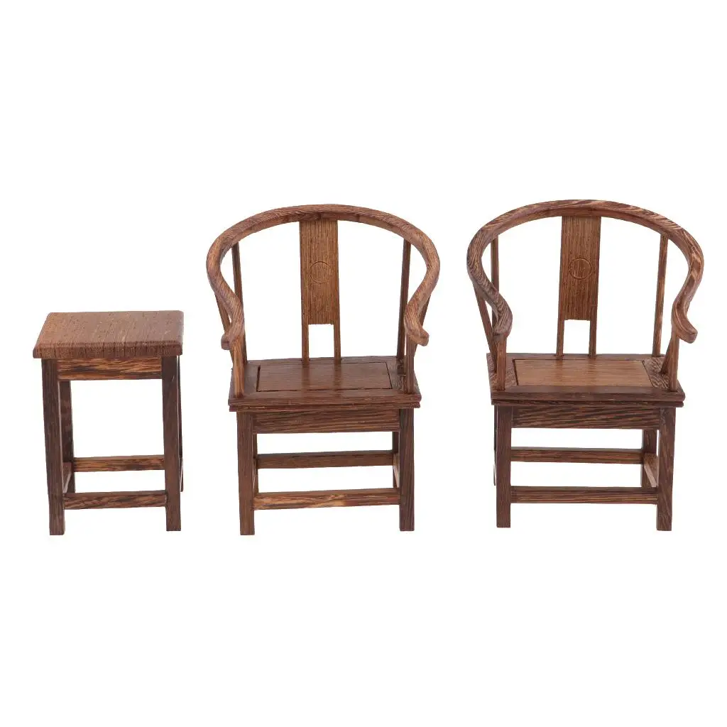 1/6 Dollhouse Miniature Furniture European Style Handade Armchair End Table