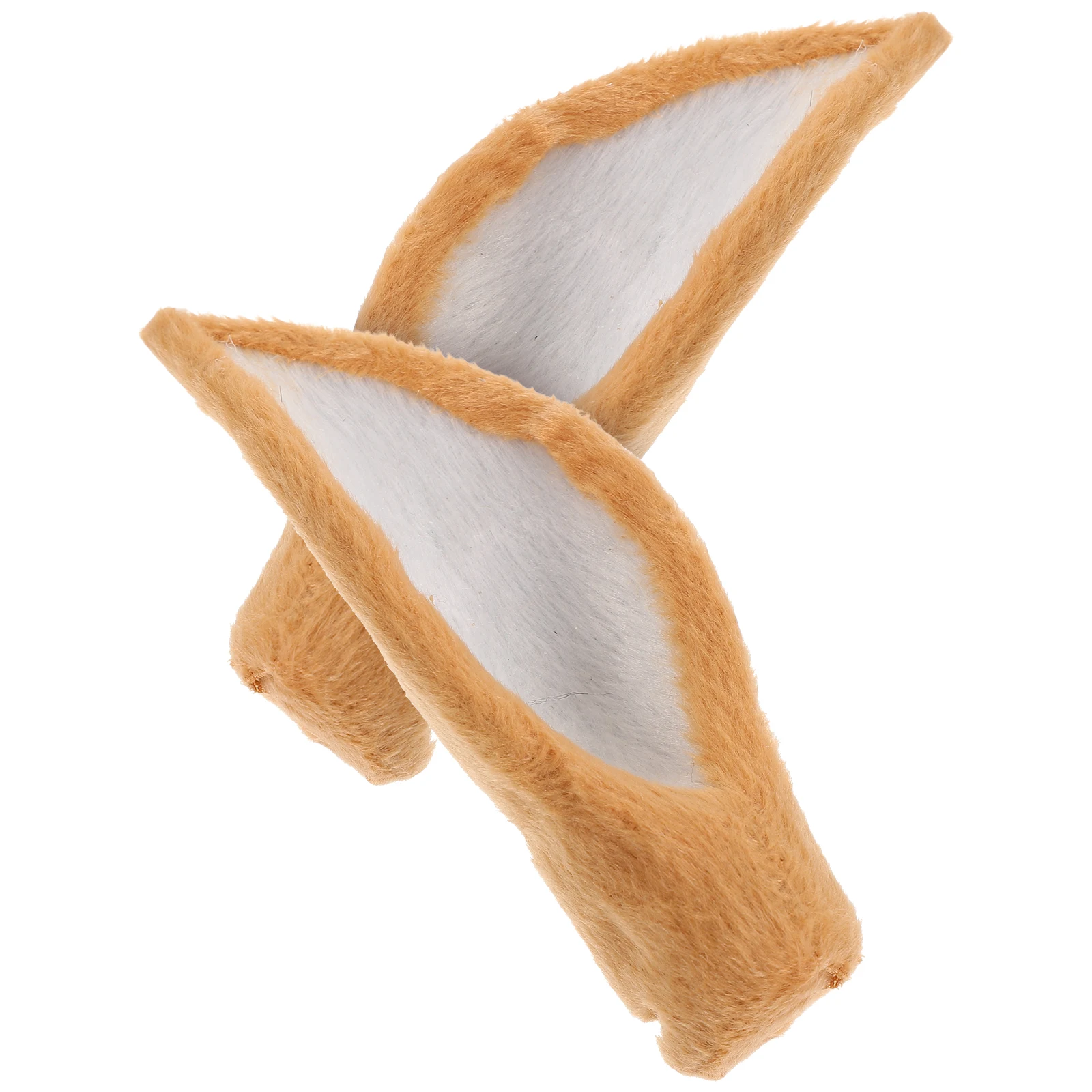 

2 Pcs Headdress Prop Furry Yellow Decorative Deer Ear Color Soft Material DIY Diy Headdress Decor Accessory Christmas Decor