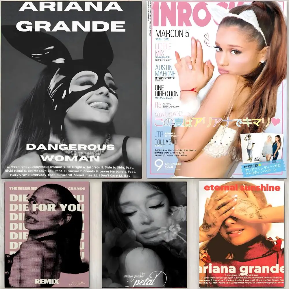 singer pop vocalist A-Ariana Grande Poster Modern Home Interior Decor Artistic Wall Decoration