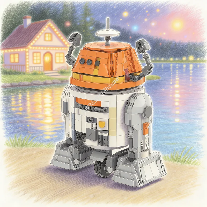 

1051 деталей MOC Чоппер MOD: Конструктор «Звездная битва», архитектурная модель, рождественский подарок, развивающая игрушка для самостоятельной сборки, креативный конструктор