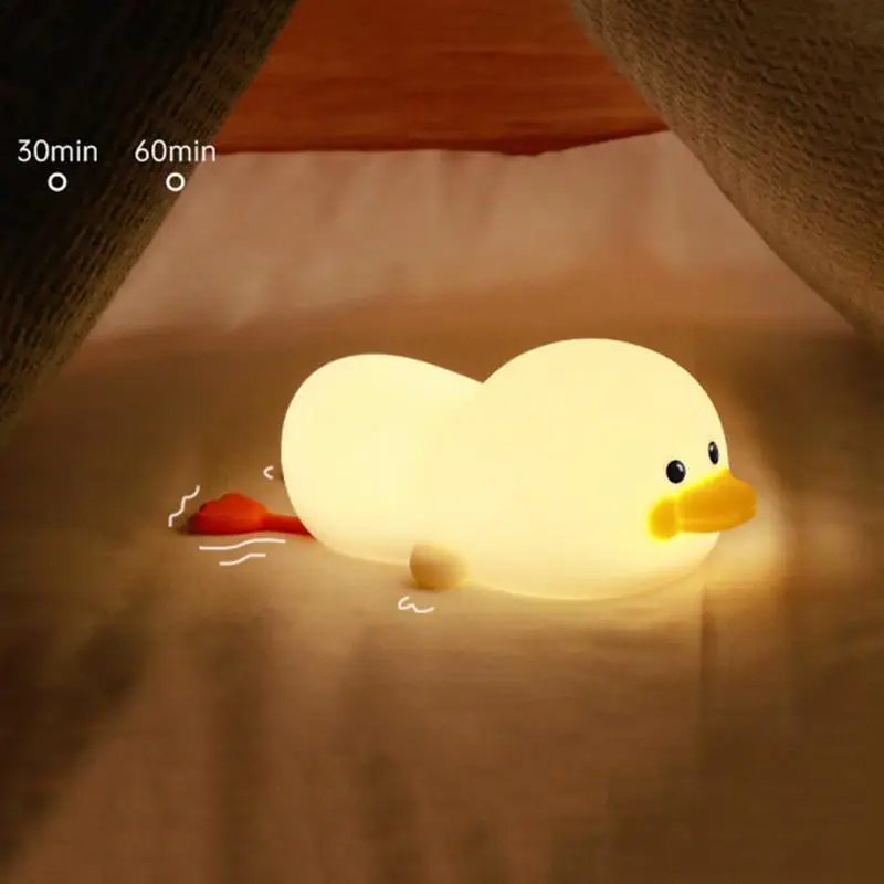 

Nursery Night Light Duck Cute Light Up Duck Silicone Dimmable Rechargeable Animal Touch Control Nursery Night Light With Timer