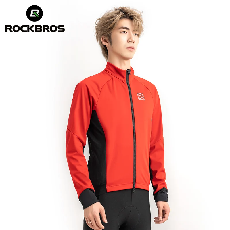 ROCKBROS Winter Cycling Jacket 0 Degree Thermal Bike Jacket Outdoor Warm Fleece Coat Mtb Bicycle Jersey Windbreaker Clothes