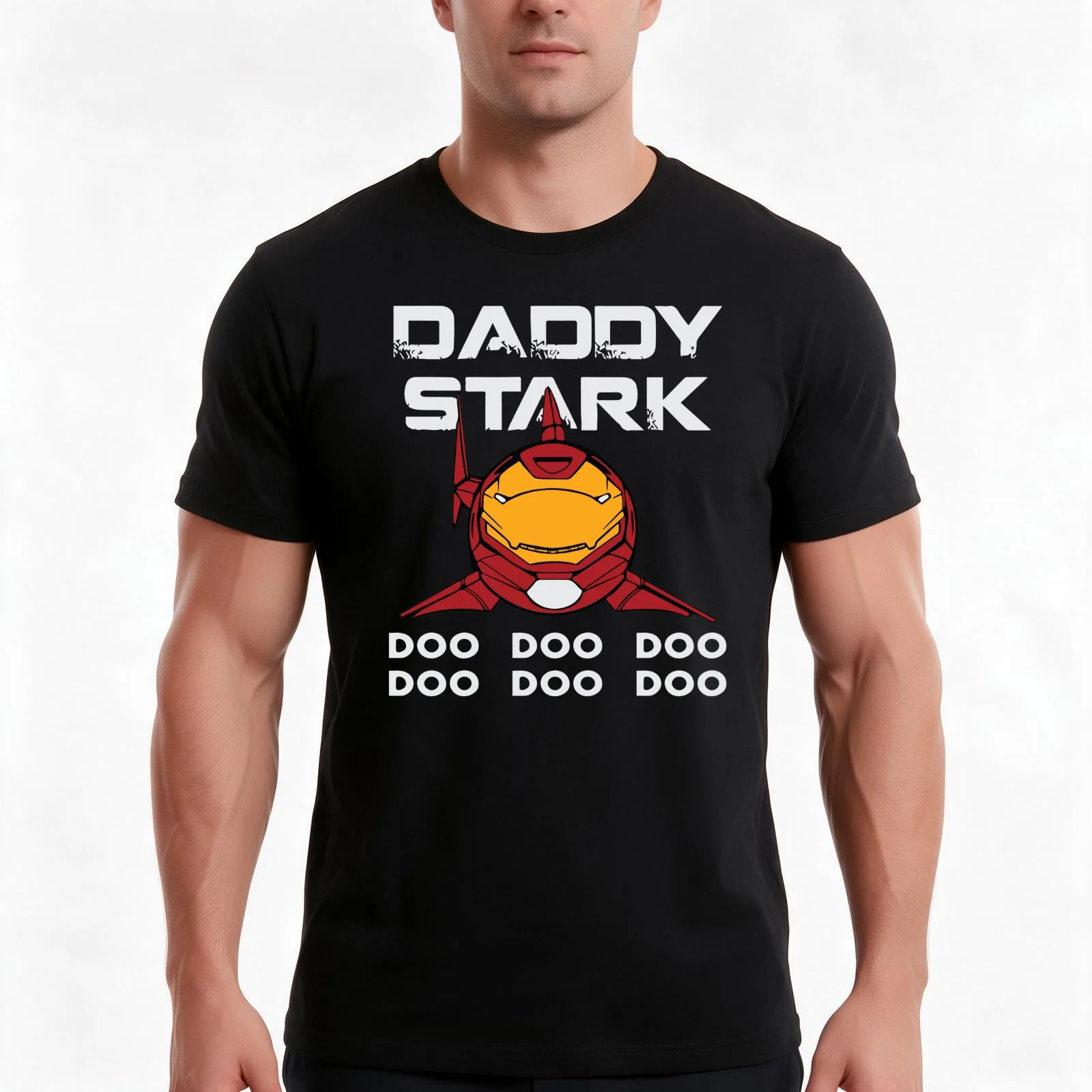 Daddy Stark! (V1) - Funny Dad Joke Father's Day T-Shirt, Summer Casual Cotton Tee, Oversized Streetwear Tops, Unisex Men Women