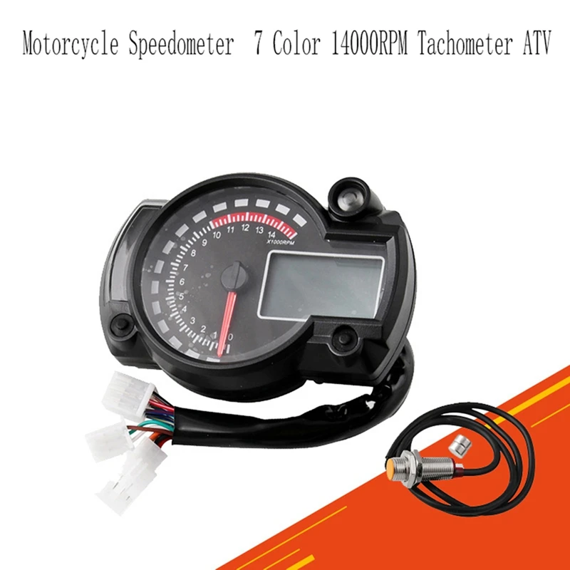 

Motorcycle Speedometer 299 Kmh Mph 7 Color 14000RPM Tachometer New Arrivals in Stock