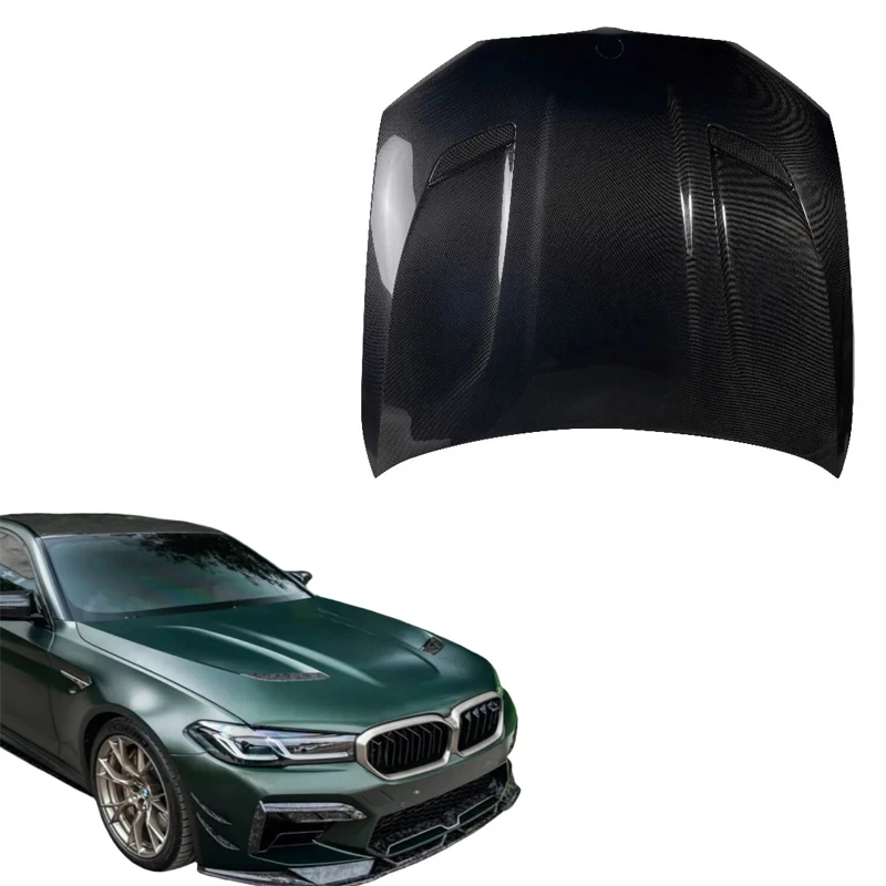 

Car Exterior Accessories Upgrade Carbon Fiber Engine Hood Cover 5 Series G30 G38 M5 F90 Front Bonnet Body Kit