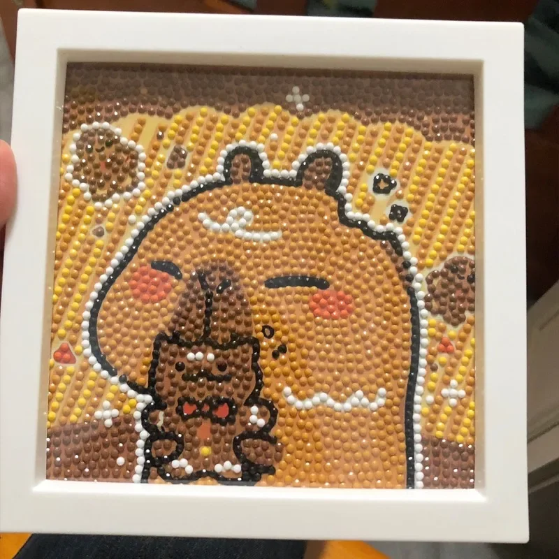 2025 Capybara Diamond Stickers DIY Handmade Embroidery Full Diamond Cartoon Ruby Cartoon Decorative Painting