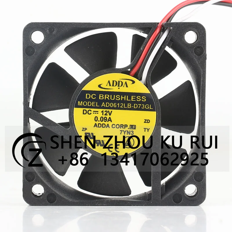 ADDA 6015 6CM Silent fan DC12V 0.09A Chassis power cooling fan AD0612LB-D73GL 60*60*15MM