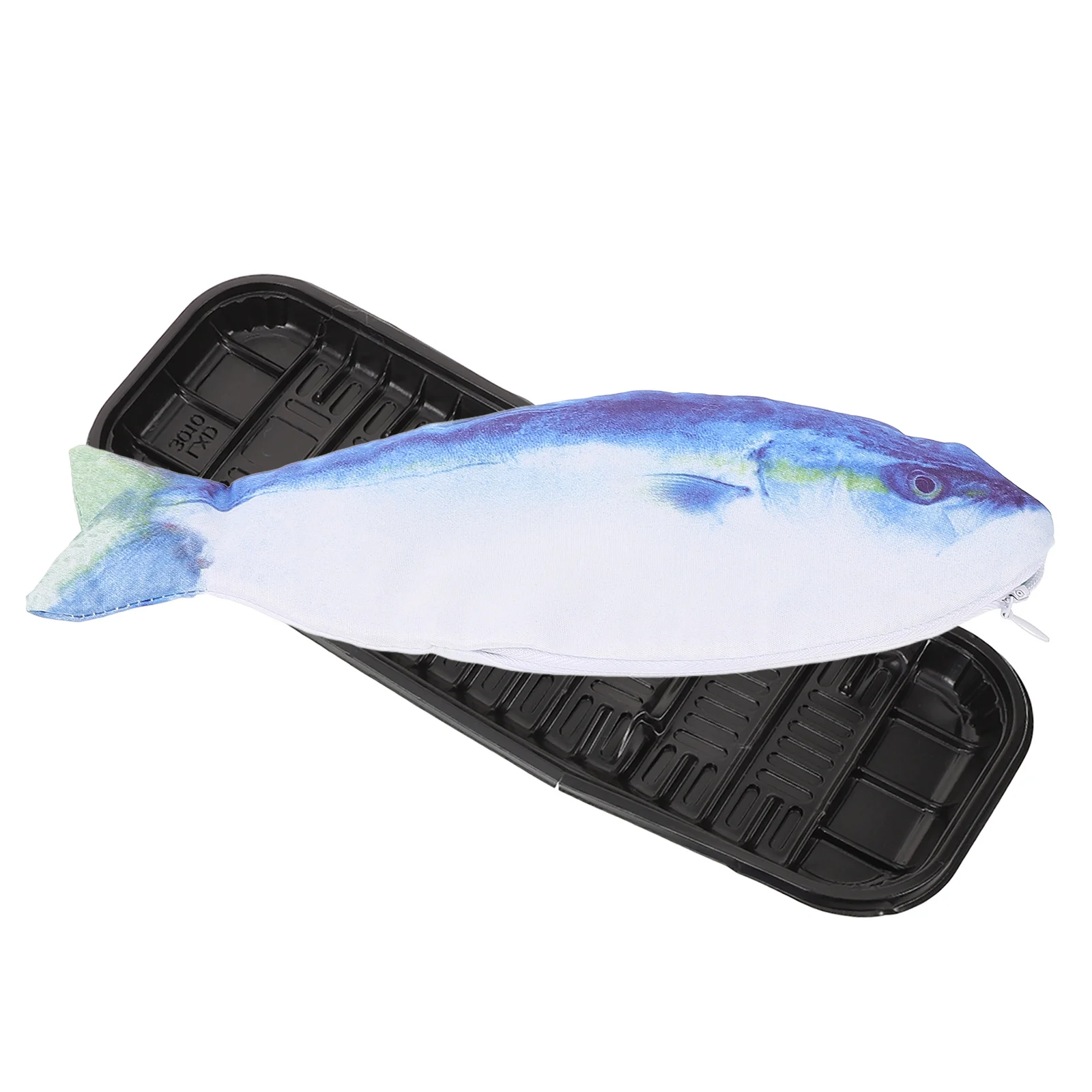 حقيبة أقلام رصاص على شكل سمكة، سعة كبيرة، منظم قرطاسية مضاد للتآكل، حقيبة فرشاة مكياج محمولة، حافظة أقلام كاواي، سحاب لطيف