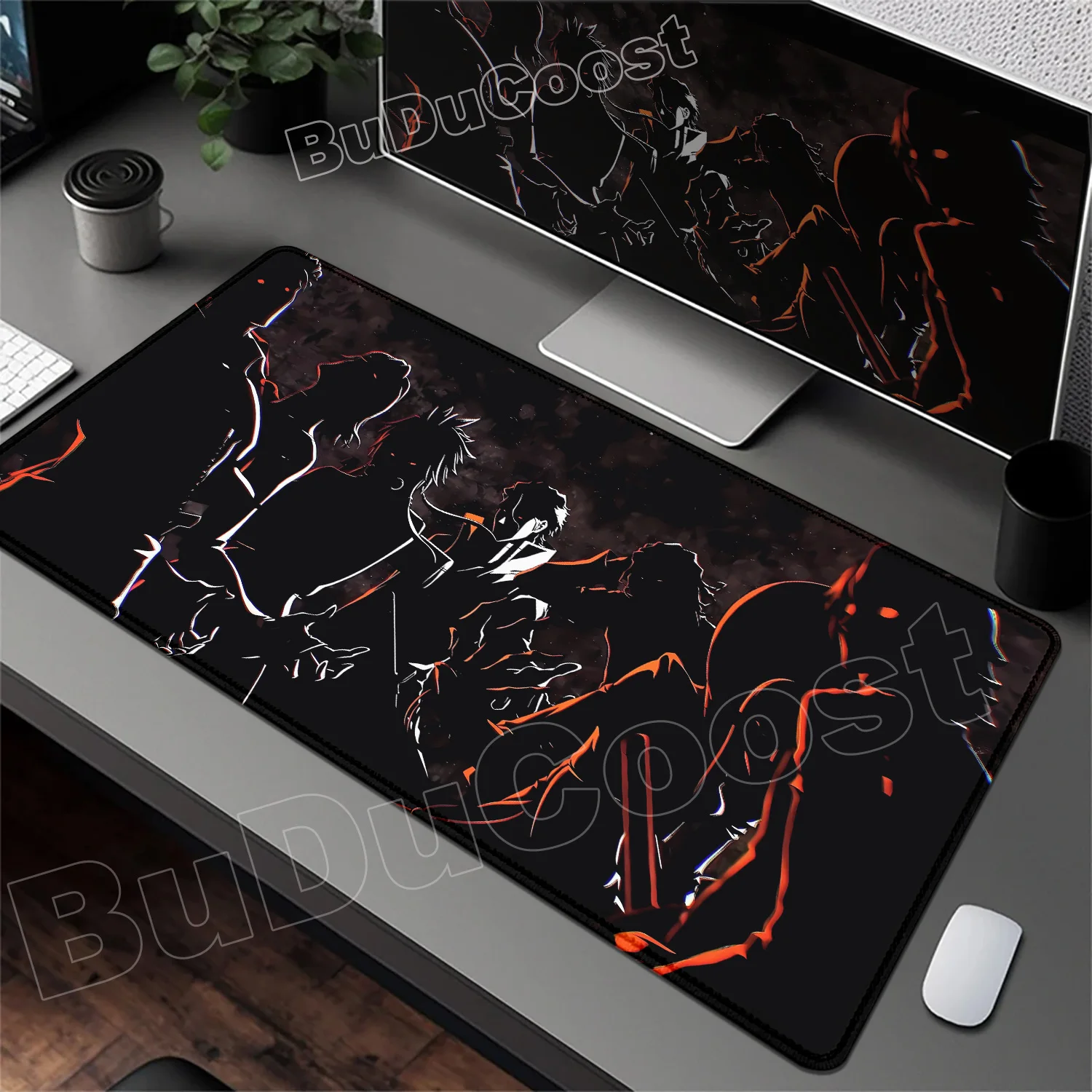 BLEACH Rubber Keyboard Rug PC Gamer Cabinet Mousepad Black and White Extended Desk Mat Laptop Japan Cool Anime Mouse Pad 900x400