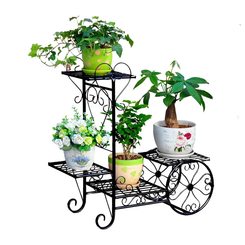 Flower Stand Iron Multi-layer Living Room Assembly Flower Stand Balcony Indoor Iron Flower Stand