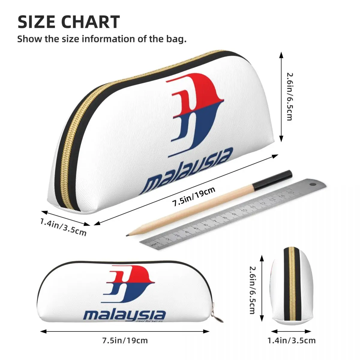 Estuche para lápices Malaysia Airlines, estuche para lápices, suministros de papelería, caja grande para bolígrafos, bolsa para lápices para la escuela de niños