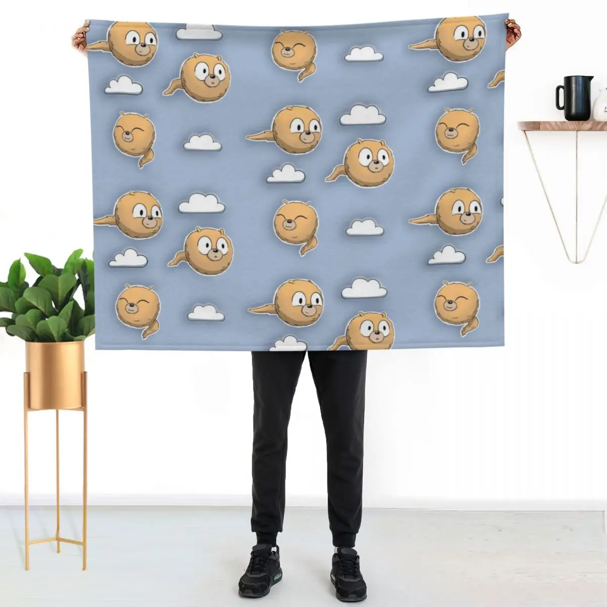 

Flying woff Throw Blanket Cozy Throw Blanket Birthday Gift for Him Her
