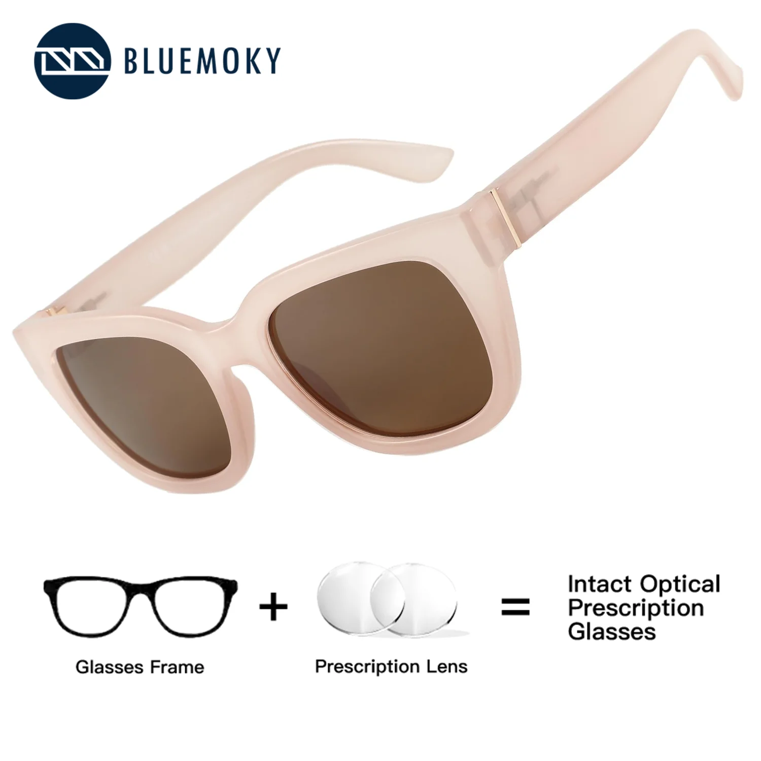 BLUEMOKY Butterfly Polarized Prescription Sunglasses Women Progressive Myopia Correction Eyeglasses Sunscreen Sun Glasses