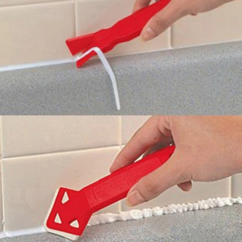 2 Pcs Window Door Silicone Glass Cement Scraper Tool Caulking Finishing Sealant Grout Remover Silicone Spatula Tool