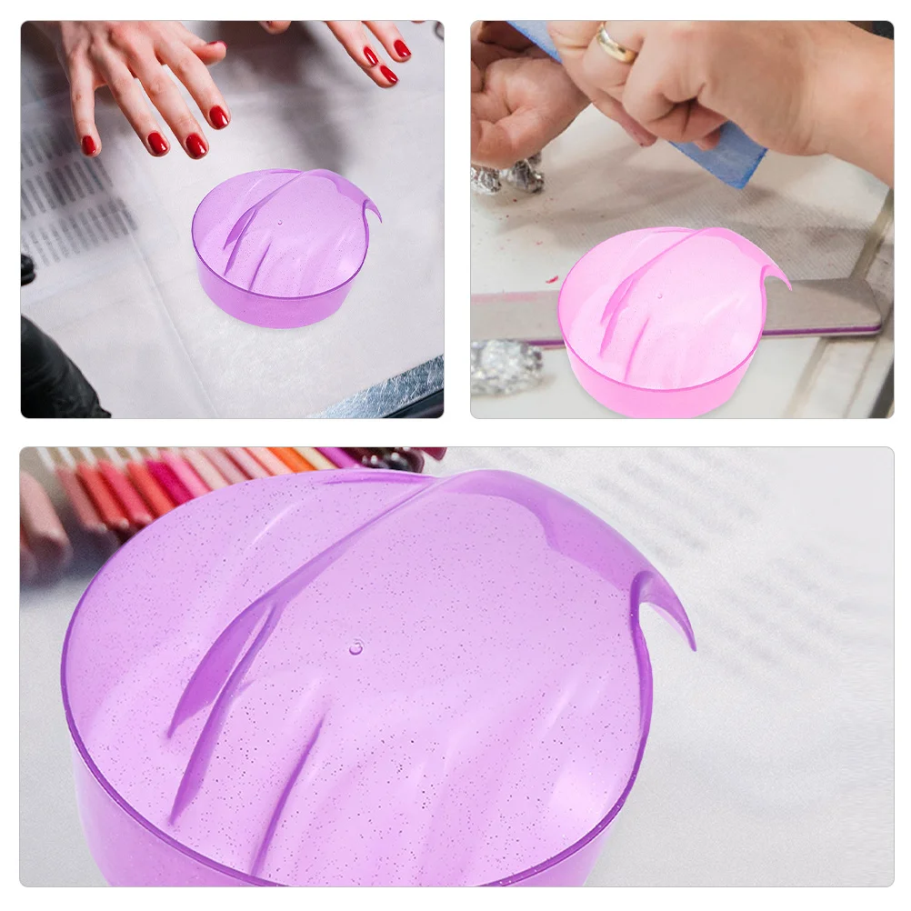 4Pcs Nail Soaker Bowl Set Gel Polish Remover Comfortable Experience Easy to Clean Multifunctional for Salon Home