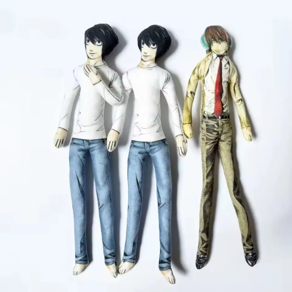 Death Note No White Border Figure L Light Yagami Wire Joint Movable Doll Cute Anime Manga Character Collectible Toy