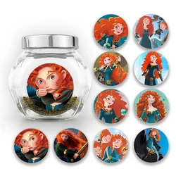 Disney Brave Theme Cartoon Round Waterproof Sticker Lable Festival Party Baby Shower Children DIY Decorate Teacher Reward Supply