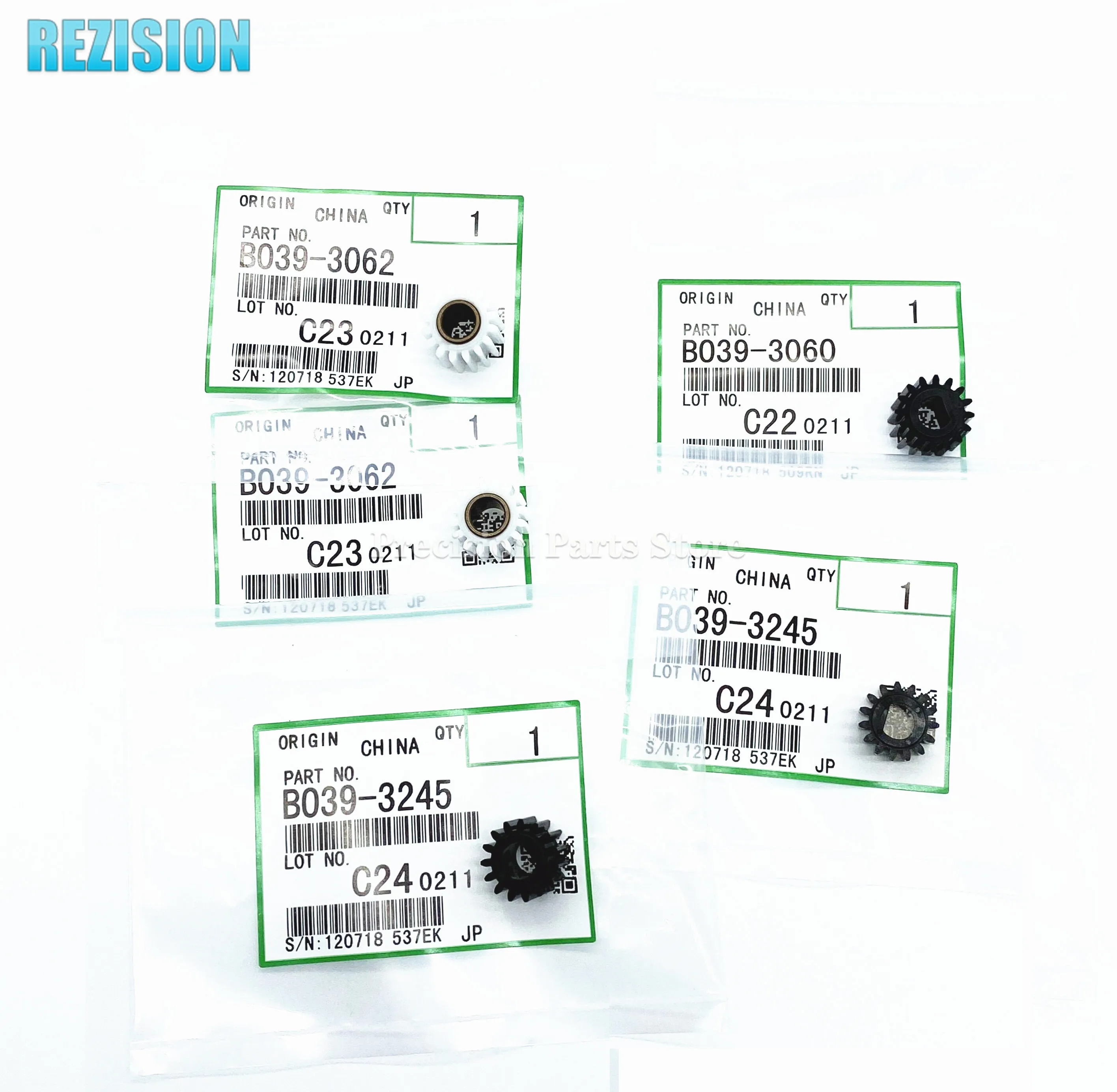 5sets OEM Quality Developer Gear Copiers Spare Parts For Ricoh Aficio 1015 3350 2018 2000 1610 2851 2501 1813 2001 Copier Parts