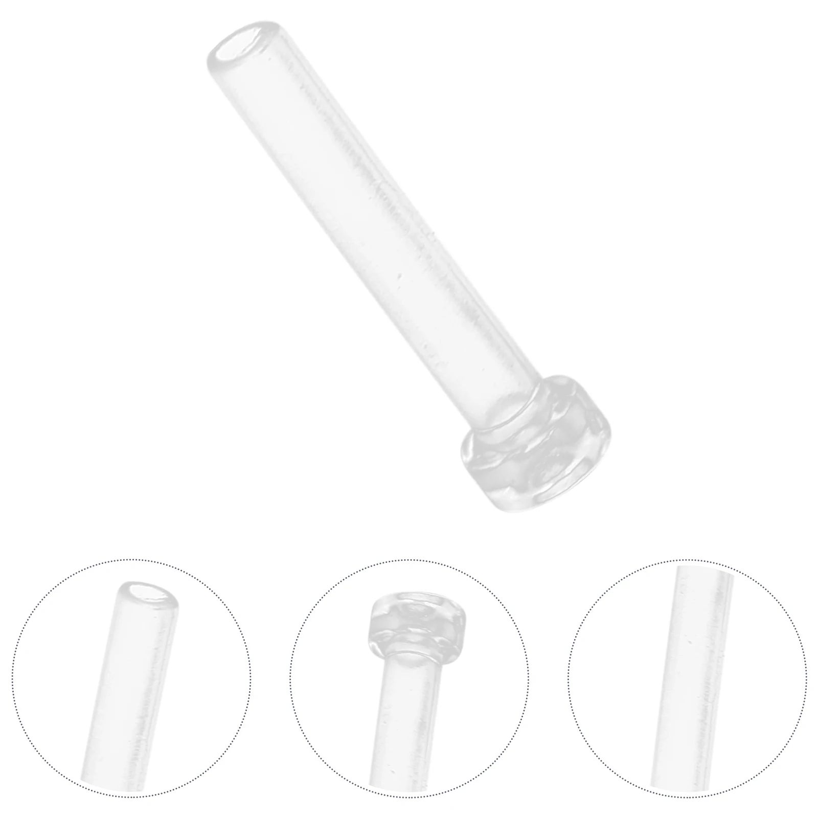 

30 Pcs Earring Needle Sleeves Hypoallergenic Stud Tube Ear Jewelry Accessories Plastic Earring Sleeve Small Compact
