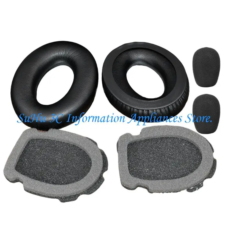 

J0MB Headphones Earpads Ear Pad Sponges Cushions with Mic Form Cover for Aviation A10