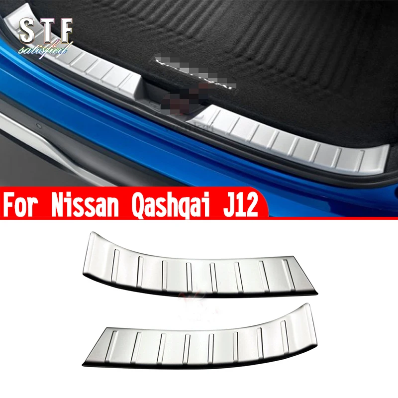 Для Nissan Qashqai J12 2022 2023 2024 автомобильные аксессуары защита для салона заднего бампера протектор для порога багажника декоративные наклейки