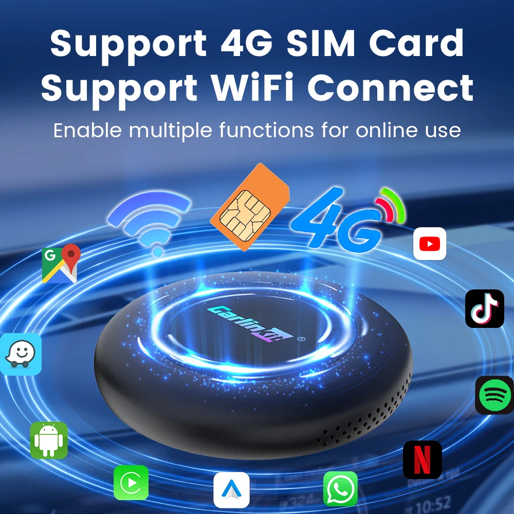 CarlinKit Android 16 TV Box Ultra 2 4390 8GB 128GB CarPlay Ai Box 5G 4G LTE Wireless Android Auto Online Video Streaming Box