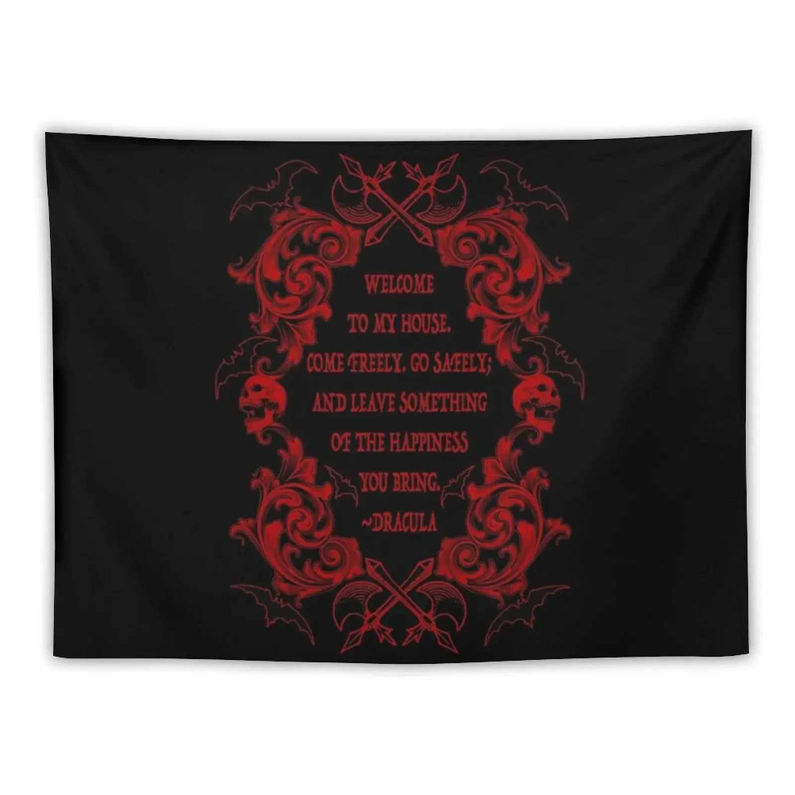 Dracula Quote Tapestry Home Decorations Aesthetic Home Decor Decorative Wall Cute Room Decor Tapestry