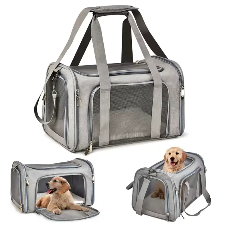 

Dog Carrier Bag Soft Side Backpack Cat Pet Carriers Dog Travel Bags Airline Approved Transport For Small Dogs Cats Outgoing