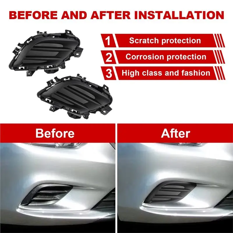 A98M For Mazda 6 2014- 2017 Fog Light Cover Replacement Parts Front Fog Lamp Bezel Grille Accessories GHP950C11A GHP950C21A