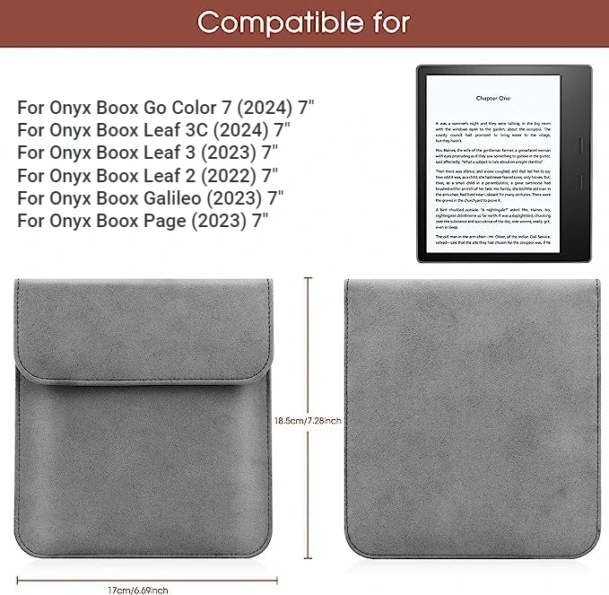 Slim Magnetic Sleeve Pouch Bag For Onyx Boox Go Color Case 7'' eBook Shockproof Protector Cover