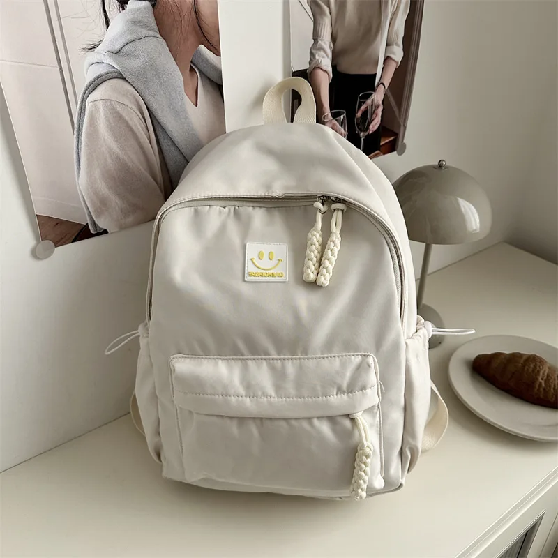 Japanese Style Soft Girl High-Value Backpack for Women, Niche Design, Simple Junior High School Student Bag, Girl's Spring Outin