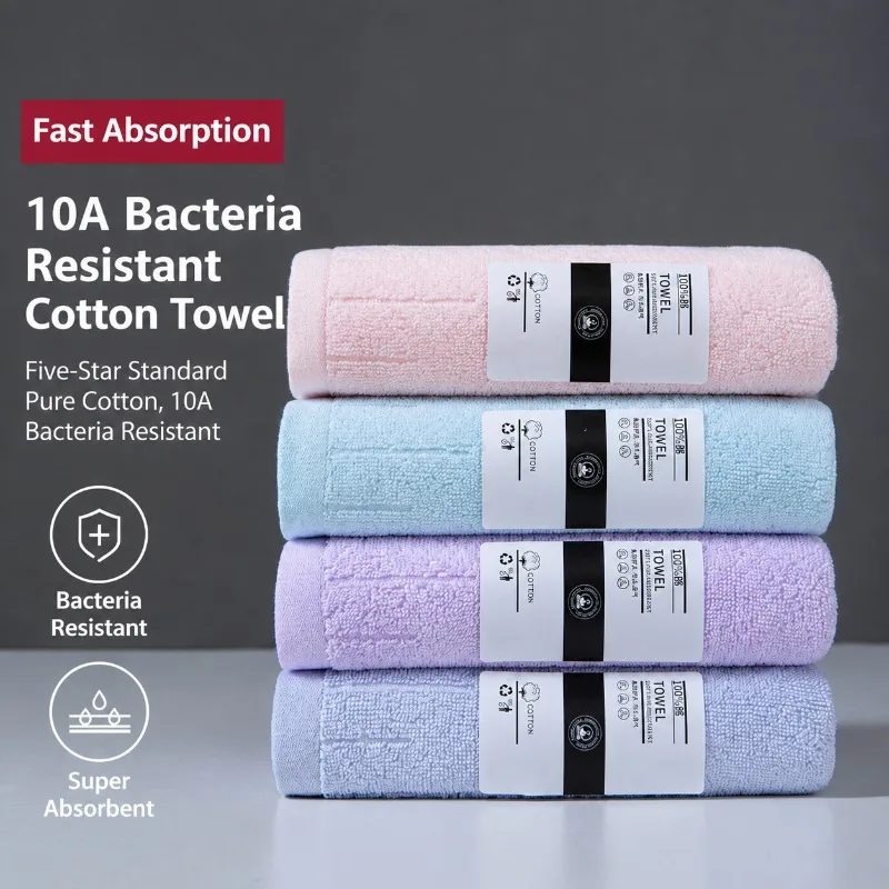 Pure Cotton Facial Cloth Hotel Matching Spec Antimicrobial Odor-resistant Home Skincare Wash Towel Water-absorbing Bathroom