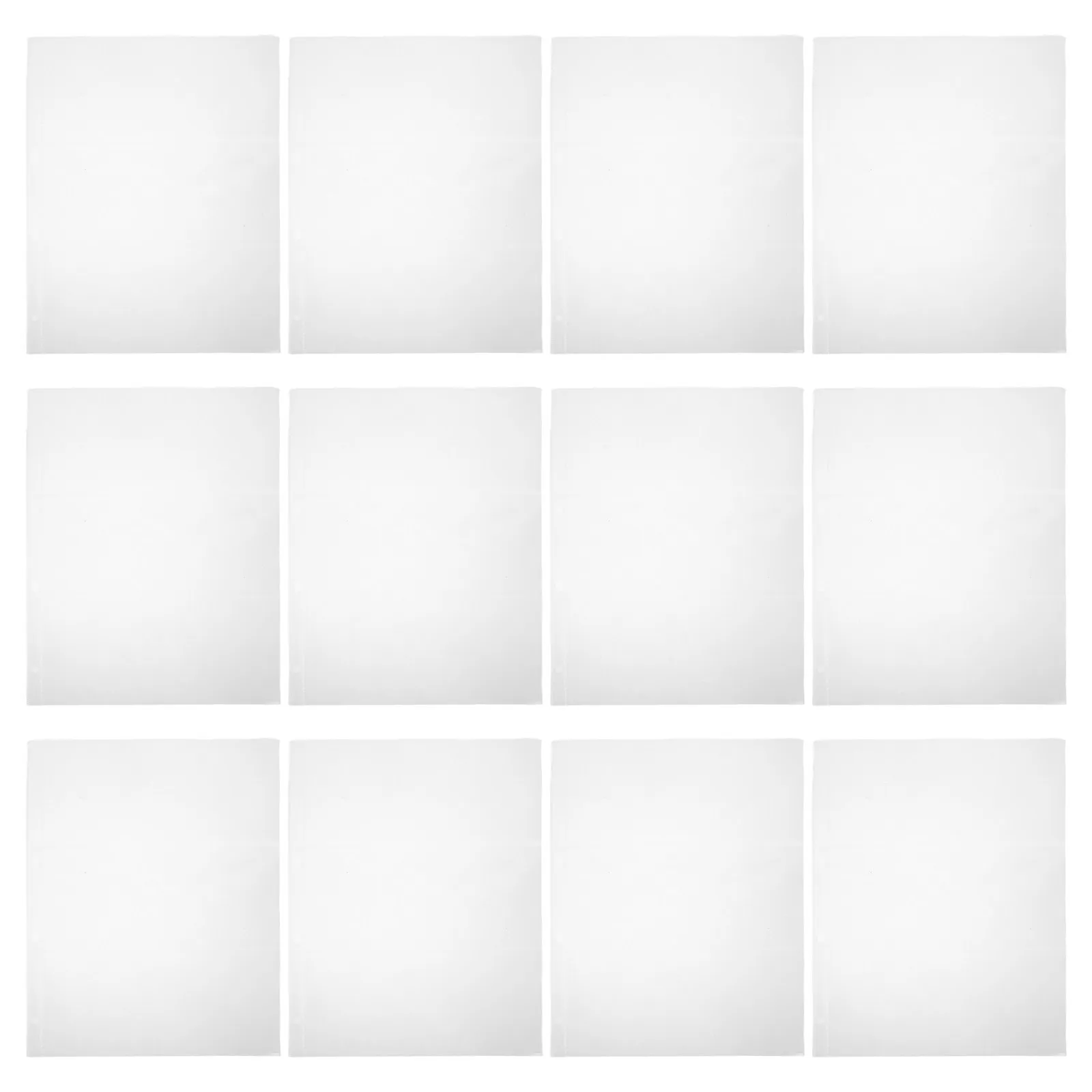 40Pcs Transparent Binder Pages 4 Hole PVC Clear Paper Money Holder Refill Currency Sleeves Three Pocket Organizer Banknote