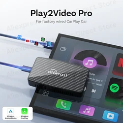 OTTOCAST Play2Video Video TV Box Support for Youtube Netflix Wireless CarPlay Android Auto Playback Car Dongle Adapter