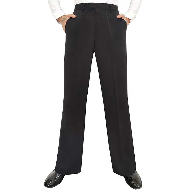 

Black Latin Modern Dance Pants Ballroom Tango Salsa Samba Trousers Practice Competition Latin Dance Pants For Men Adult