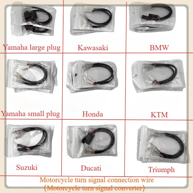 

Соединительный кабель указателя поворота мотоцикла для Yamaha Kawasaki BMW Triumph Honda KTM Suzuki Ducati, кабель-адаптер указателя поворота