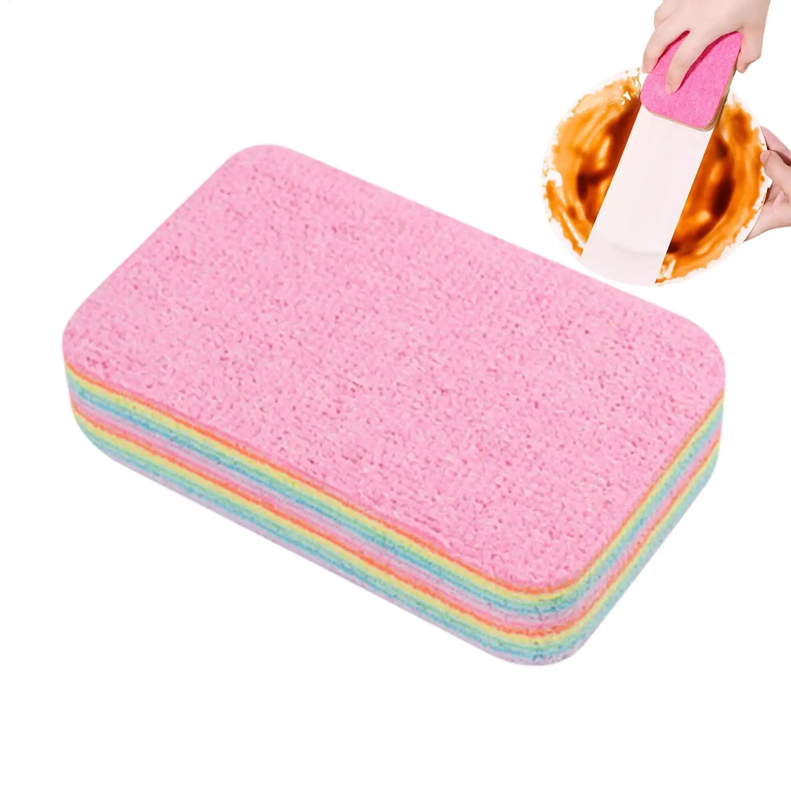 Peelable Layer Cleaning Sponges 12-Ply Reusable Microfiber Dish Towels Highly Absorbent Scrub Rags for Kitchen Multi-Use Sponges