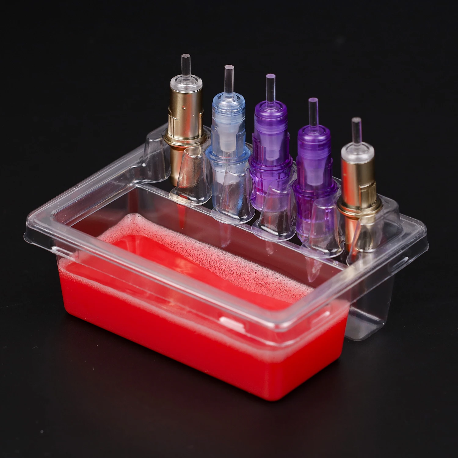 

20 шт./кор., игла для татуировки, герметичная чашка для ополаскивания, чашка для чистки иглы, прозрачные одноразовые картриджи, игольчатые лотки, инструменты для татуировки