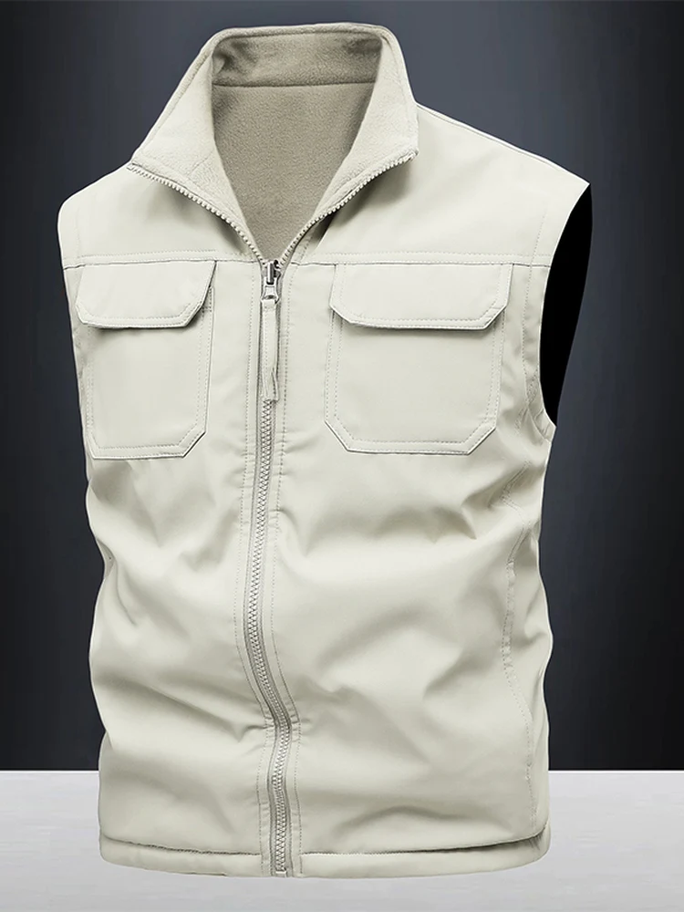 

Весенне-осенний тонкий жилет-куртка мужской свободный повседневный больших размеров для фотосъемки, многокарманный рабочий жилет MA- Vest