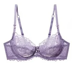 

Комплект сексуального женского белья YUQI: кружевной бюстгальтер и трусики, ультратонкий, дышащий, без подкладки, без косточек, поддерживающий, предотвращающий провисание, прозрачный, романтичный комплект бюстгальтера