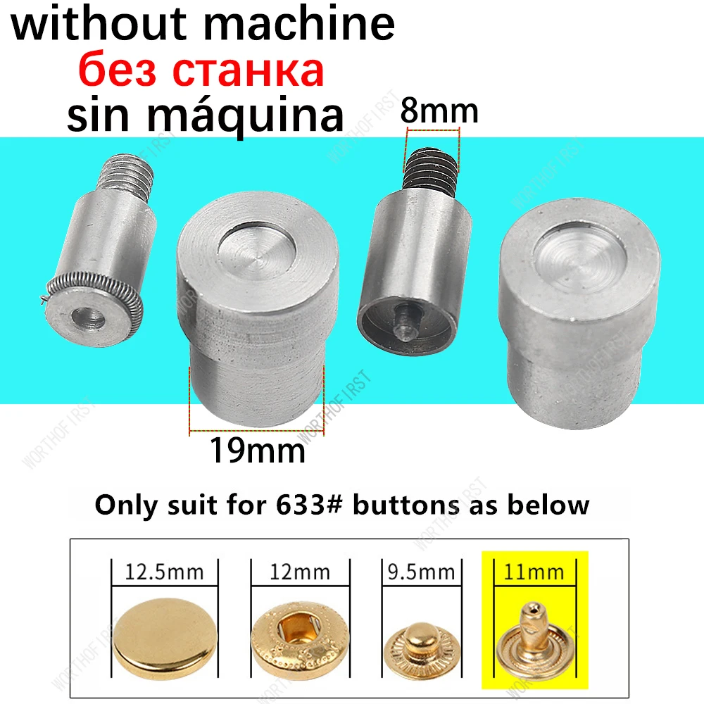 Hand Punch Persmachine Metalen Mal Voor Drukknopen Dubbele Cap Klinknagels Oogje Grommet Gereedschap Sterft Leathercraft Naaien Accessorie