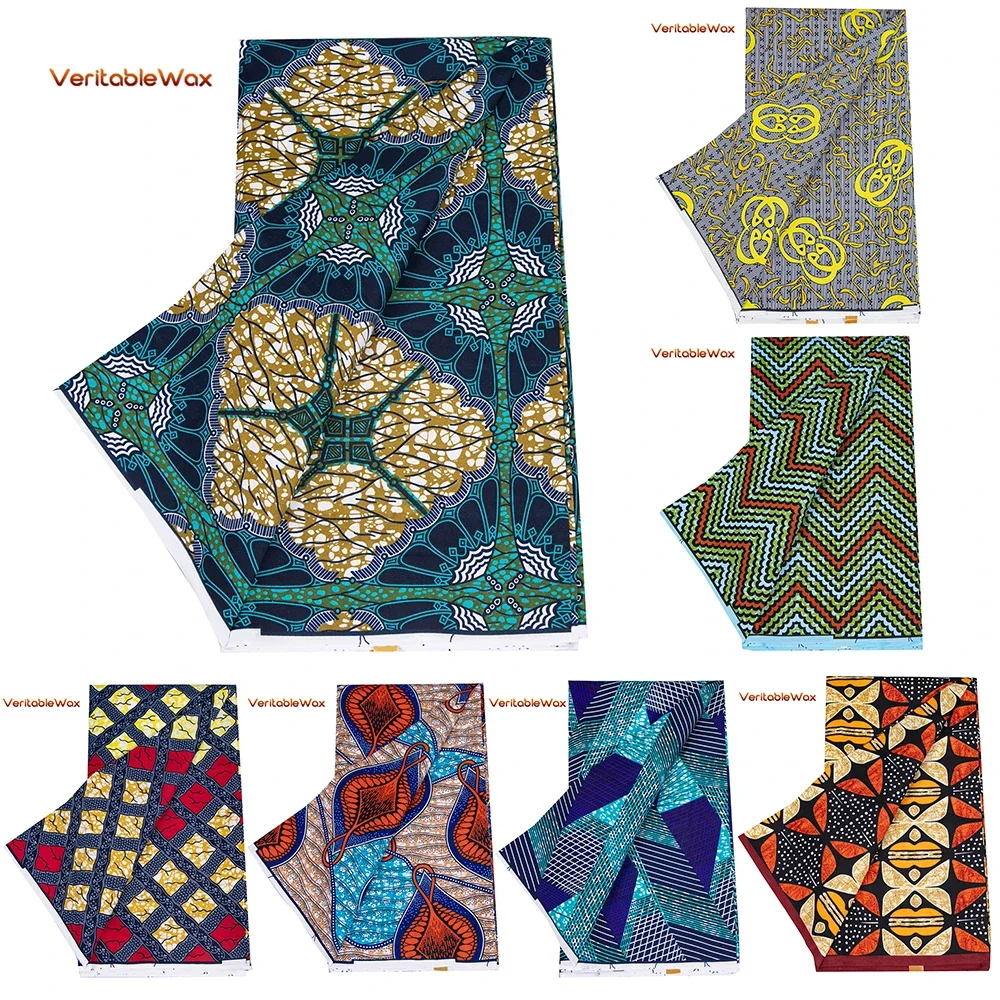 

2024 Veritablewax Ankara Africa printed batik fabric patchwork sewing dress material artwork accessory 100% polyester N-30