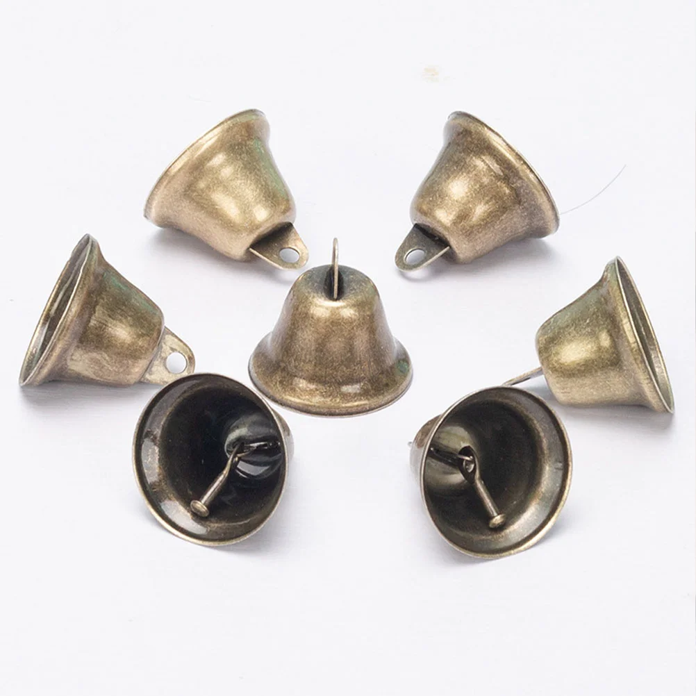 20 Pcs The Bell Bronze Bells Decorative Open Decoration DIY Accessory Ball Iron